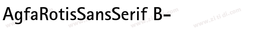 AgfaRotisSansSerif B字体转换